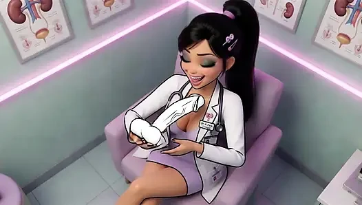 Asyalı kız doktor ereksiyonumu küçültmeme yardım ediyor