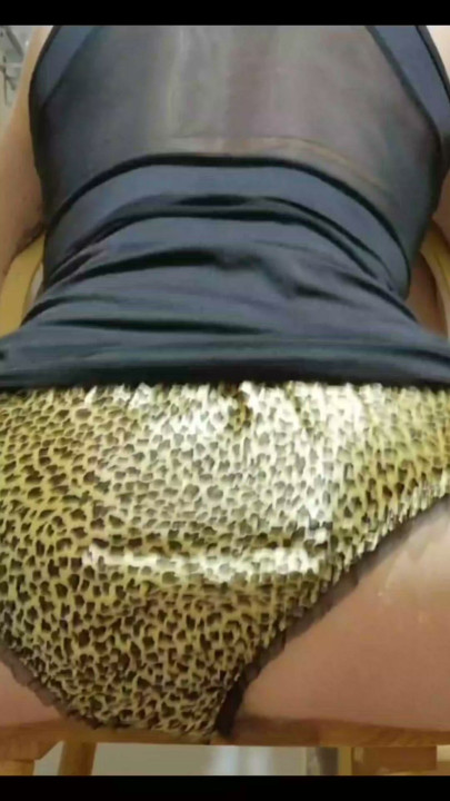Showing off in my sexy panties for men to spunk on