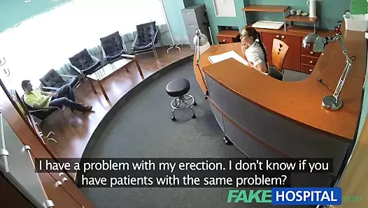FakeHospital сексуальная медсестра лечит пациента жестким офисным сексом