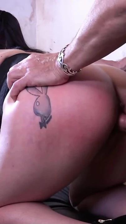 Unforgettable moment from "German Big Butt masked Mature Slavegirl get Asshole Fucked by her Master"
