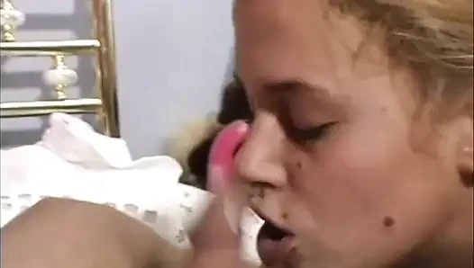 Blonde Teen with Tight Pussy Fucked and Cumshot in Mouth by a Big Cock