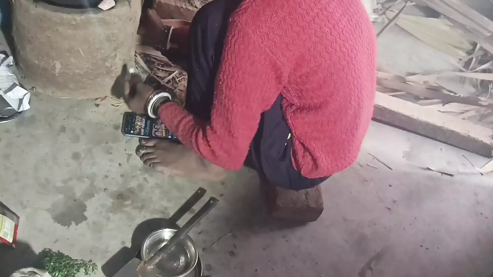 Chica india del pueblo de Haryana