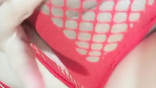 The stepsister's virgin pussy, I tease her with my huge cock and my tip