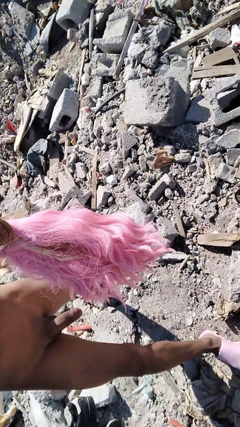 Jaw-dropping moment from "Cute hot slut in minidress can't stand it and gets naked in public but discovers man watching her"