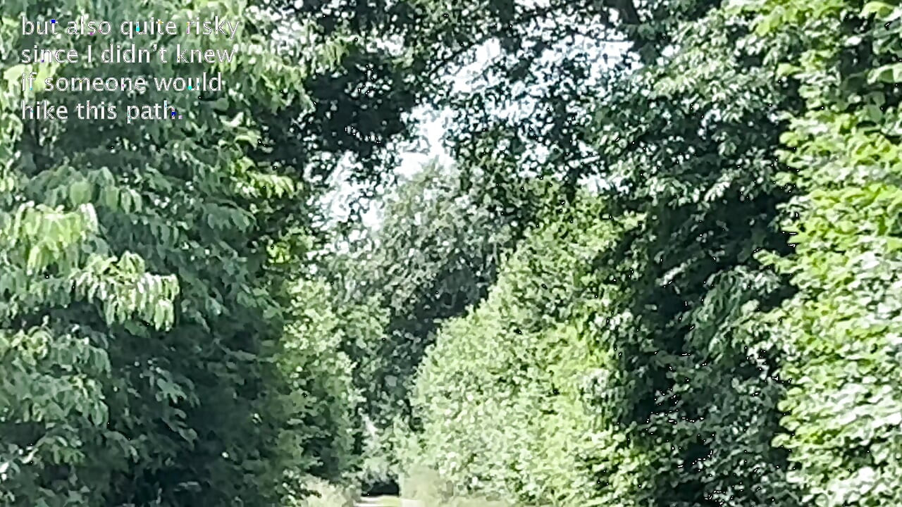 Boy naked on public dirt road