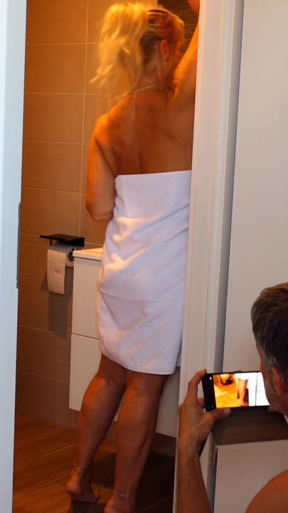 Part of Selena's morning awaking games