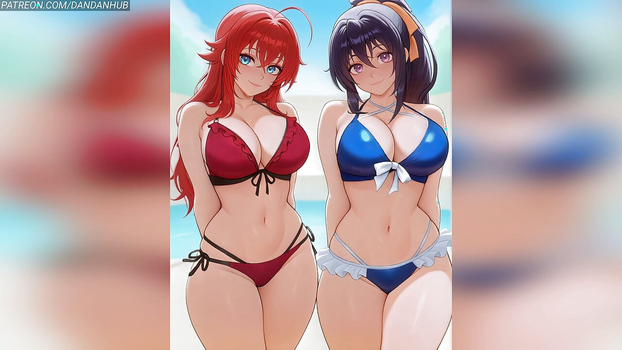Rias and Akeno Twerking and Bouncing Together - DxD