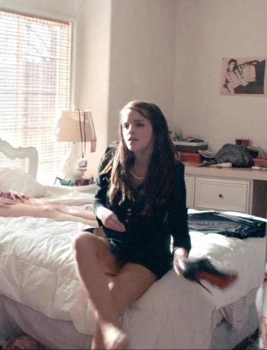 Emma Watson trying on shoes in The Bling Ring