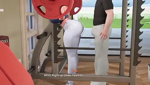 Benten'den Gwen antrenman sırasında sikiliyor. Sert yarağımı gördü ve sikişiyor
