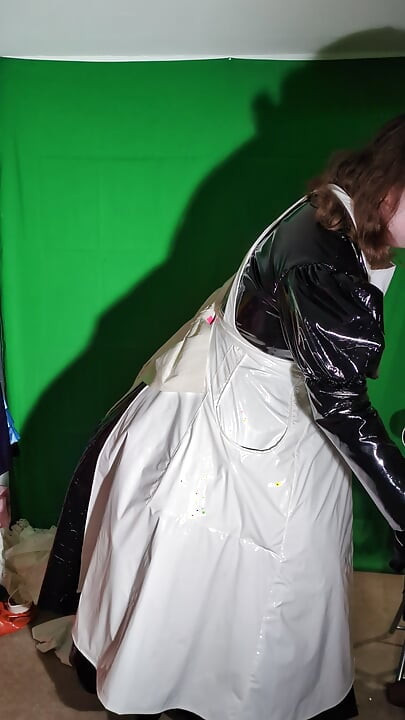 Layered PVC Breathplay with Bonnet over Hood