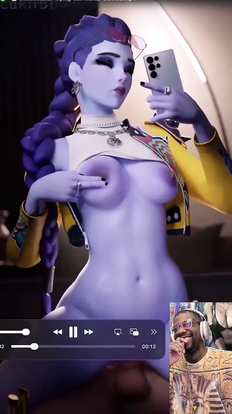 Tight Bald Pussy Widowmaker Rides a Hard Cock Like Its Nothing