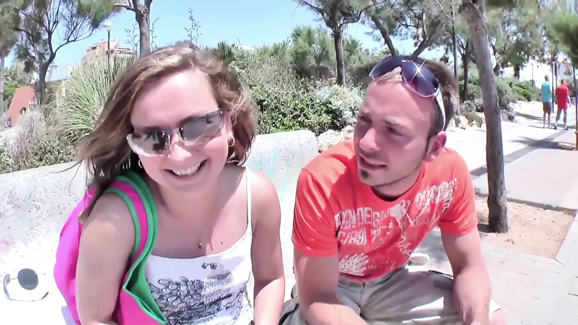 Big ass brunette teen is picked up from the beach for filming first sex with a stranger