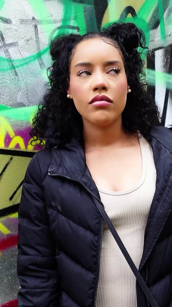 Powerful moment from "GERMAN SCOUT - Tiny Brown PAWG Girl Dilara Baby Fucked Rough at the First Date"