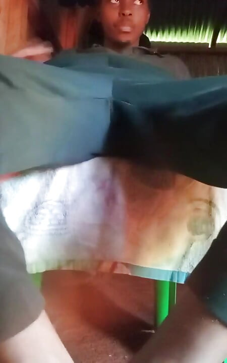 Cumming Twice on My Big Black Oiled Ass