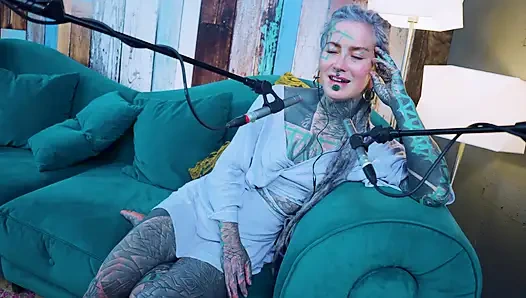 I talk about F - Fear - ASMR podcast SFW talking goth skinny girl dreadlocks tattoo model inked girl