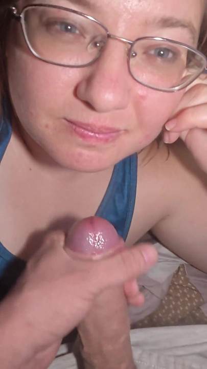 A Mouthful of Cum. Cum in My Mouth From a Good Blowjob.