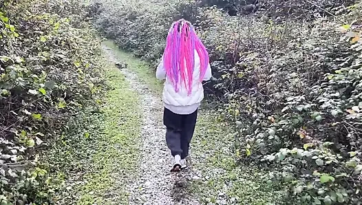 Sapık itaatkar kızla açık havada tanıştım ve amını cezalandırdım