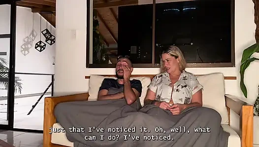 My horny brother-in-law is staying over, so I decide to ride his big, hairless cock with my MILF pussy until it's full of cum!