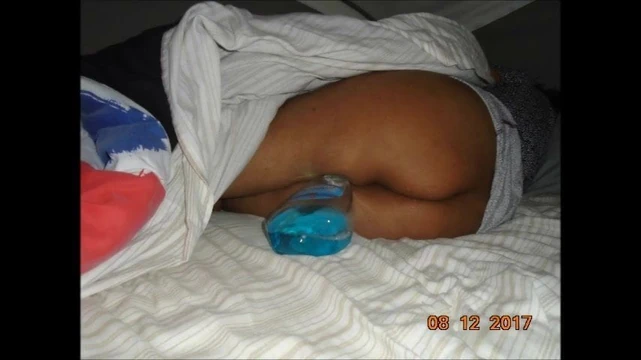 Hubby putting Bottles In My Pussy