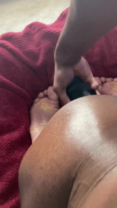 Upclose Foot Fetish Dildo Play POV