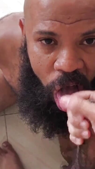 Cum in his mouth and beard. Compiled of cumshots.