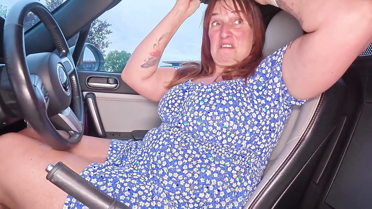 Real British MILF Drives Me in Her Car and Jerks Me off!