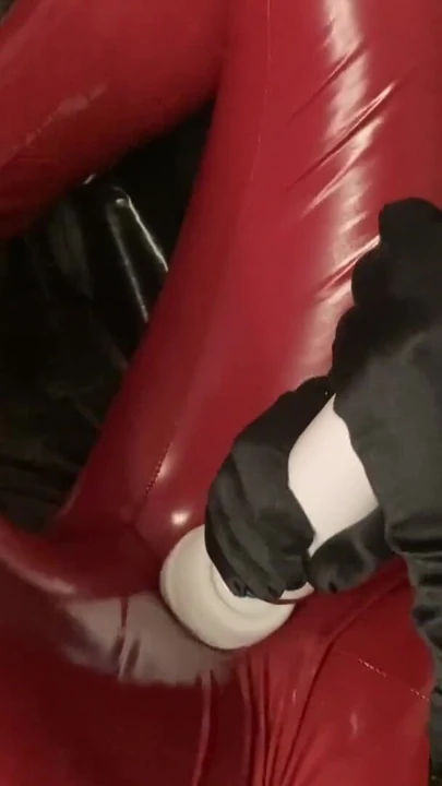 Epic moment from "Wine Red Heels, Leggings and Corset Masturbation"