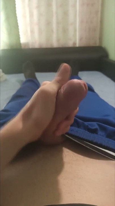 Guy in jeans jerks off and shows his dick | Clip 2