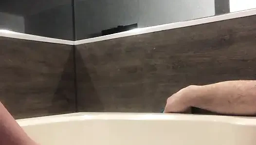 Flab fun in a jacuzzi! Slim n sexy Rachel Wriggler has slippy sliding soapy fun with a big chubby bear