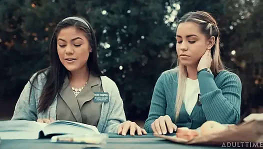 Adult Time - Closeted Mormon Girls Alina Lopez & Kendra Spade Succumb to...