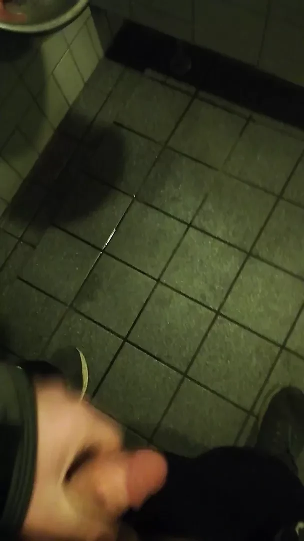 Cum in public toilet