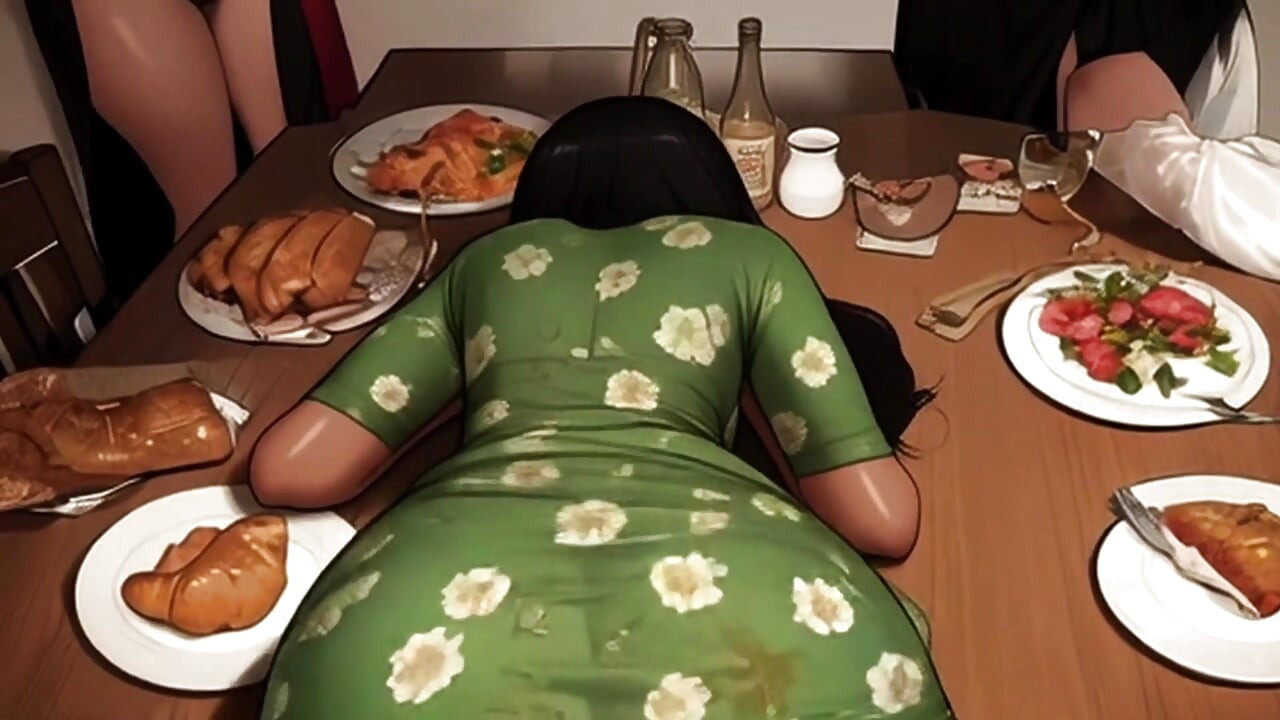 A nőmet a hálaadási vacsoraasztal fölé hajoltam, és...