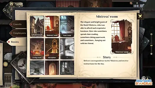 Hotel Tales Gameplay Part 2 - Exploring the Living Hotel and Meeting the Huntress Griselda