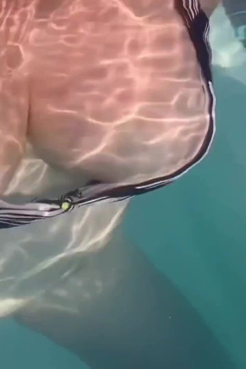Artemisia Love Flashing Her Juicy Big Tits at the Pool