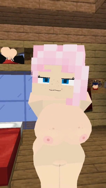 Unforgettable moment from "Minecraft Jenny Mod Fapcraft Jenny and Zoey are here to fuck and have a threesome"