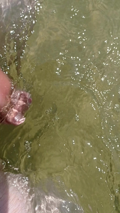 The ocean is cold, if I warmed up my to cum