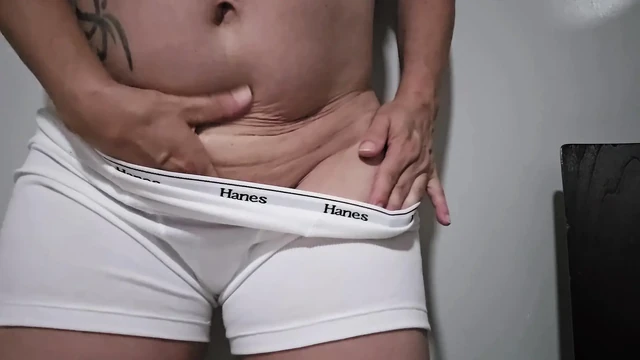 White panties camel toe masturbation
