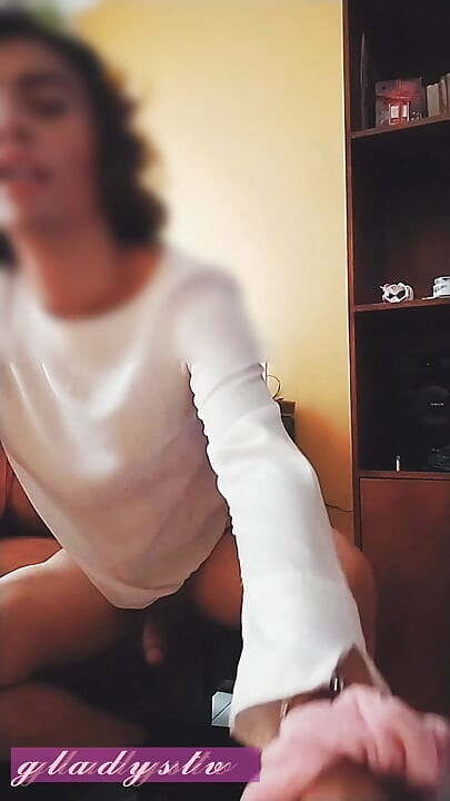 Gladys is a transvestite girl who gets too aroused until she cums