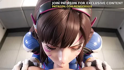 Animasi 3D: D.Va mampir - hentai tanpa sensor