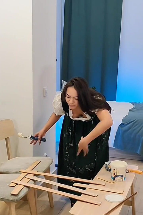 Austrian Woman in Dirndl Getting Dirty