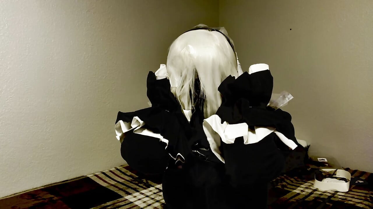 Negra zentai cosplay aliento