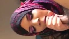 Hijab sucks dick