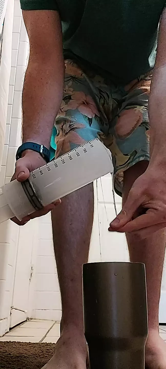 500CC Huge Fake creampie and cum filling plugged with Big butt plug