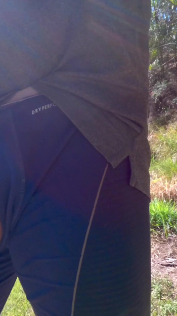 Must-share moment from "Out for a run with my cock popping out of my shorts"
