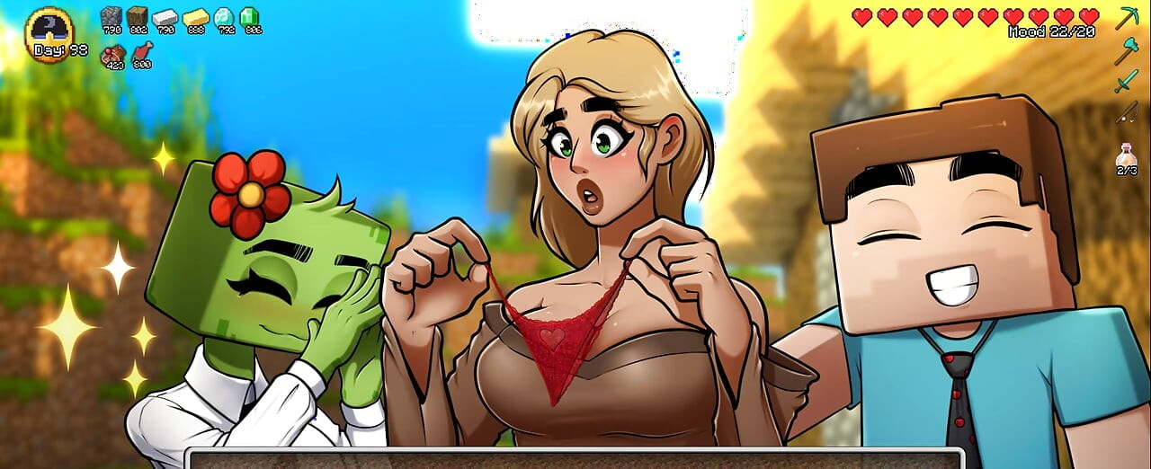 Minecraft เงี่ยนหัตถกรรม - ตอนที่ 50 ฮีโร่! Creeper Wife! โดย Loveskysanhentai