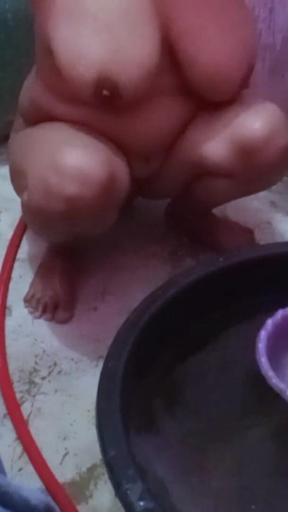 My stepmom always films herself in the shower to show off her big firm | Clip 1