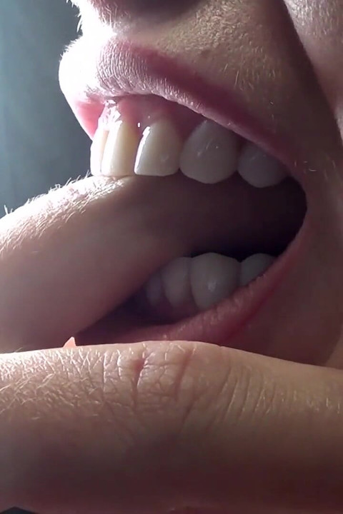 Hard Biting of Male Fingers and Arm Film 3 Mouth and Teeth Fetish!