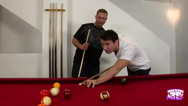 After Playing Pool Two Guys Banged This Skinny Blonde Bitch and Came on Her Face