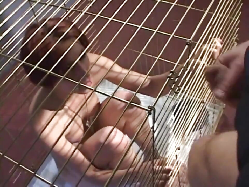Slut girl needs to suck a big cock in the cage