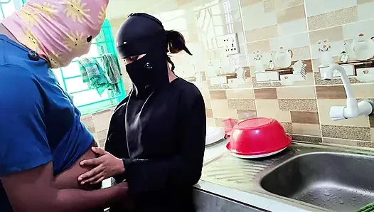 Hungry stepson eat his sexy stepmom Juicy Pussy in the kitchen Desi xxx